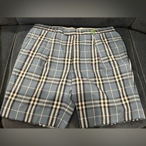 Burberry plaid golf shorts size 38